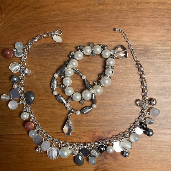 White House Black Market 3-piece statement necklace and bracelets. - Picture 1 of 1